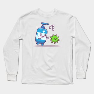 Cute Hand Sanitizer Catch Up Virus Long Sleeve T-Shirt